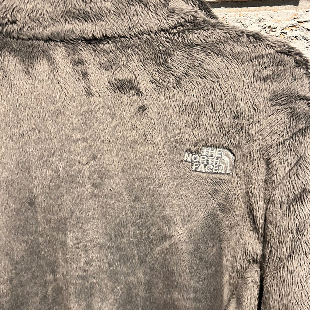 The North Face Osito Fleece Jacket Womens Medium Gray Full Zip Soft High Pile - Picture 5 of 7